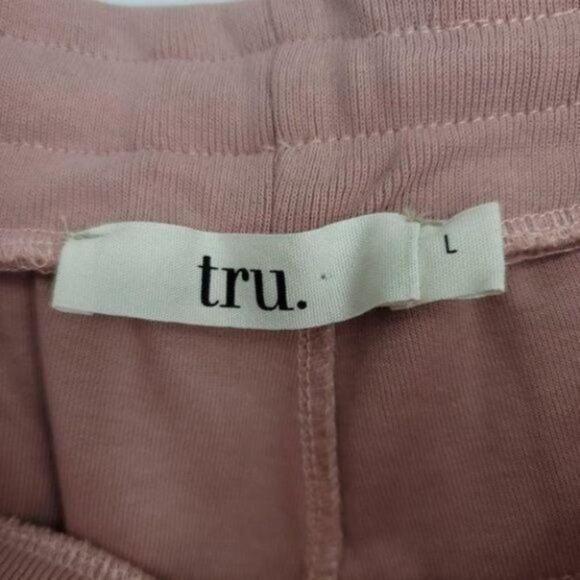 Tru Project Sustainable 100% Cotton Pink Hoodie Jogger Pants Set Size Large - Picture 5 of 10